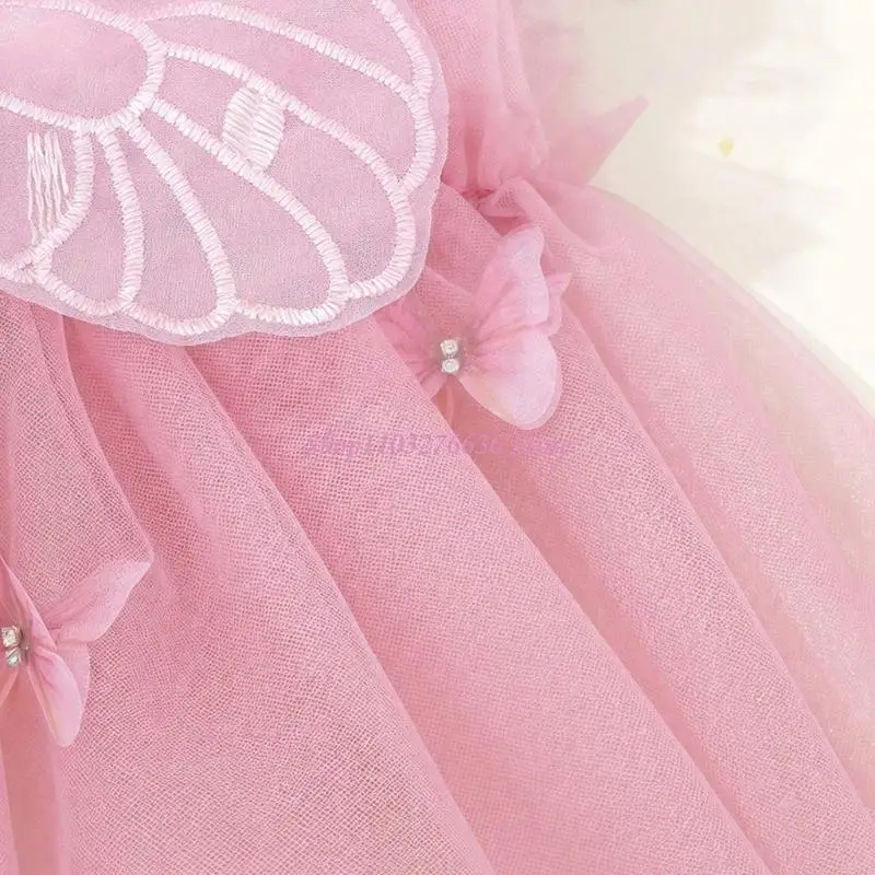 Vestido de tul en capas para sesión de fotos con diadema mariposa - imagen 5