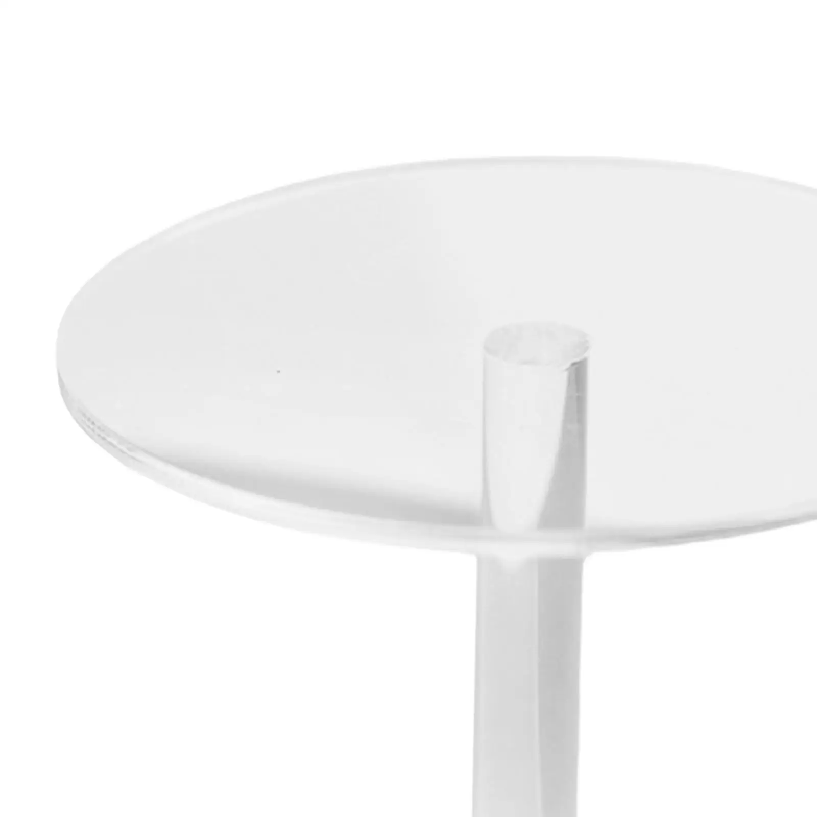 Mesa redonda acrílica para casa de muñecas, mini escritorio - imagen 5