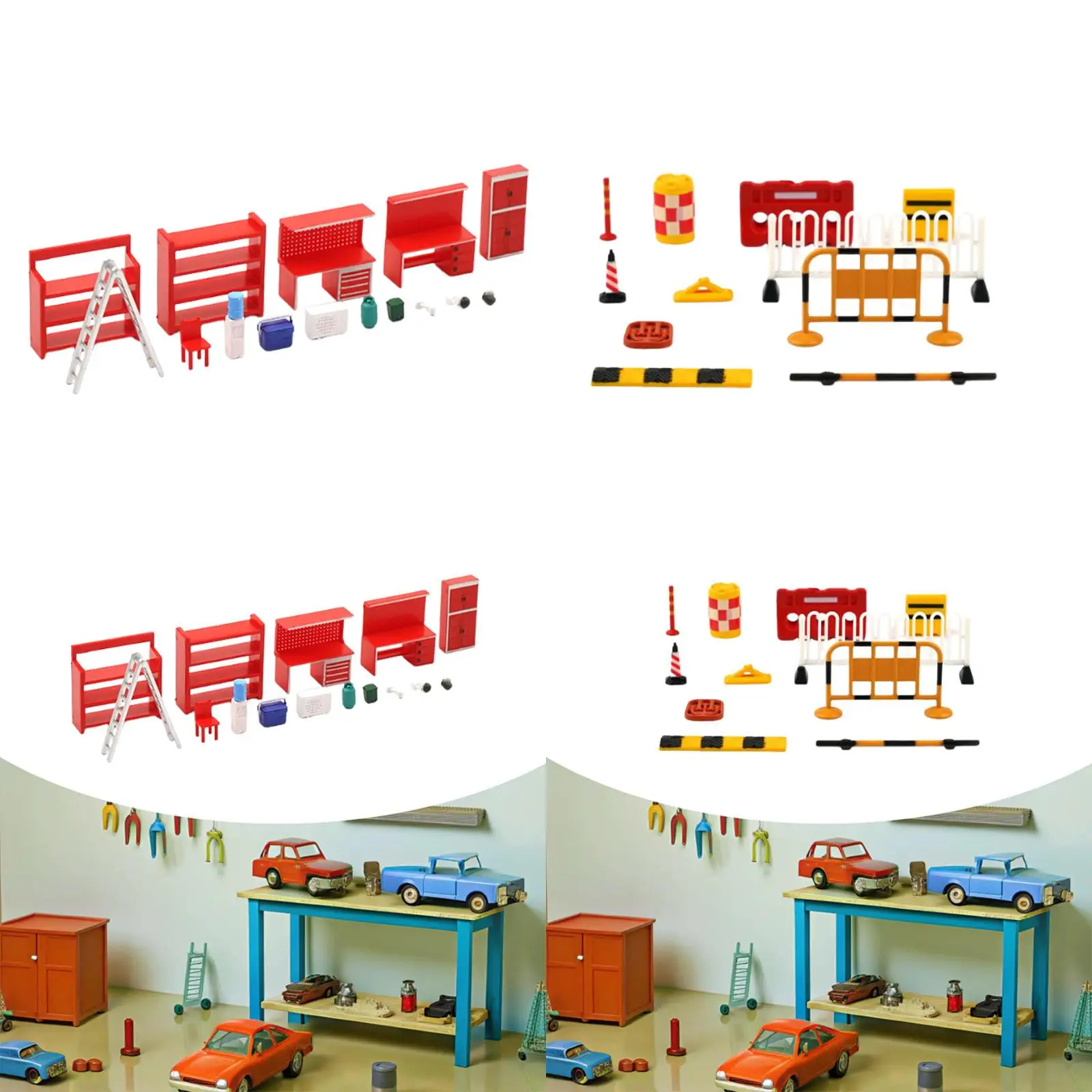 Juego de accesorios para diorama en miniatura pintados a mano - imagen 5