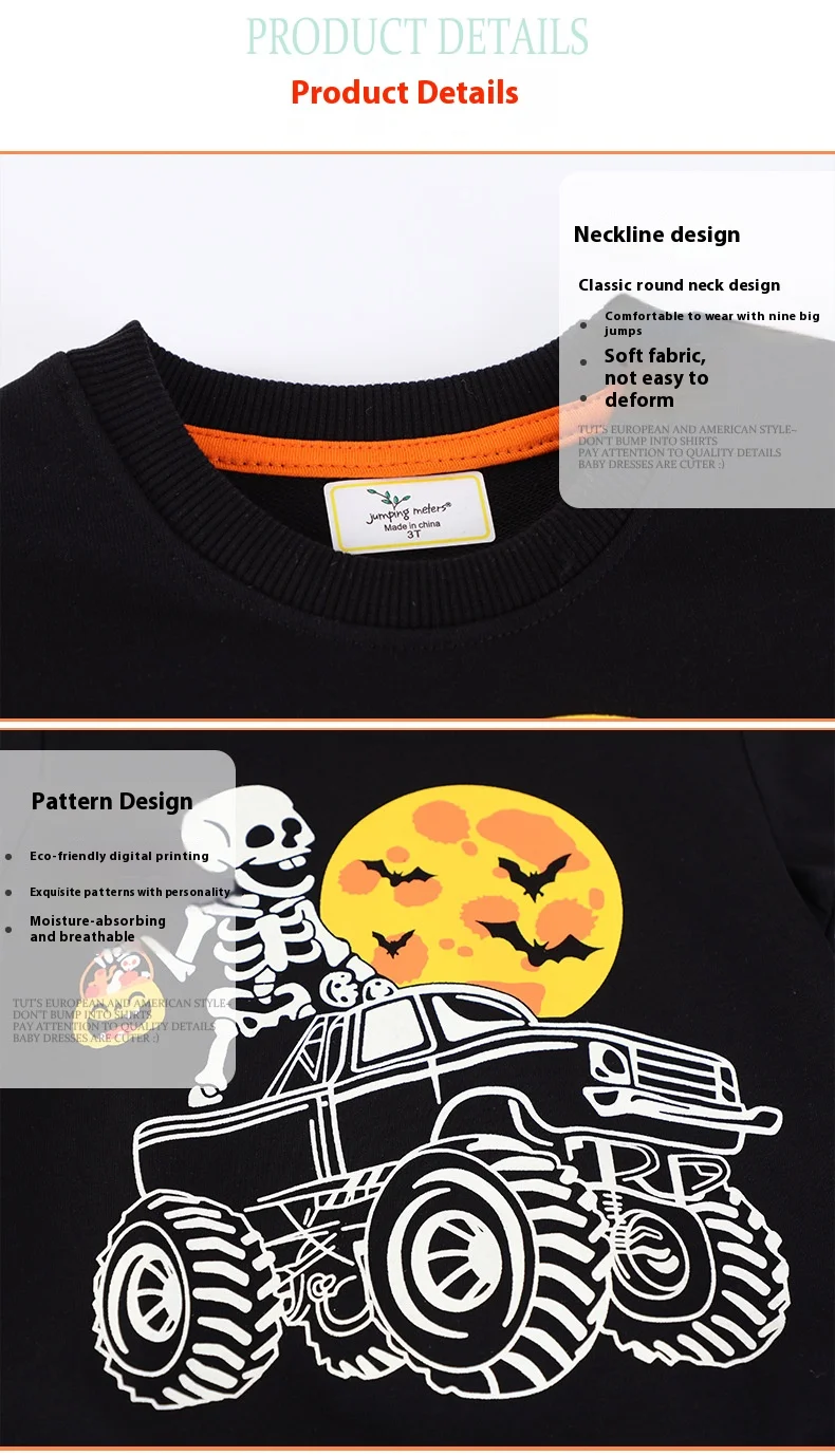Nueva sudadera Halloween Glow infantil para uso diario
