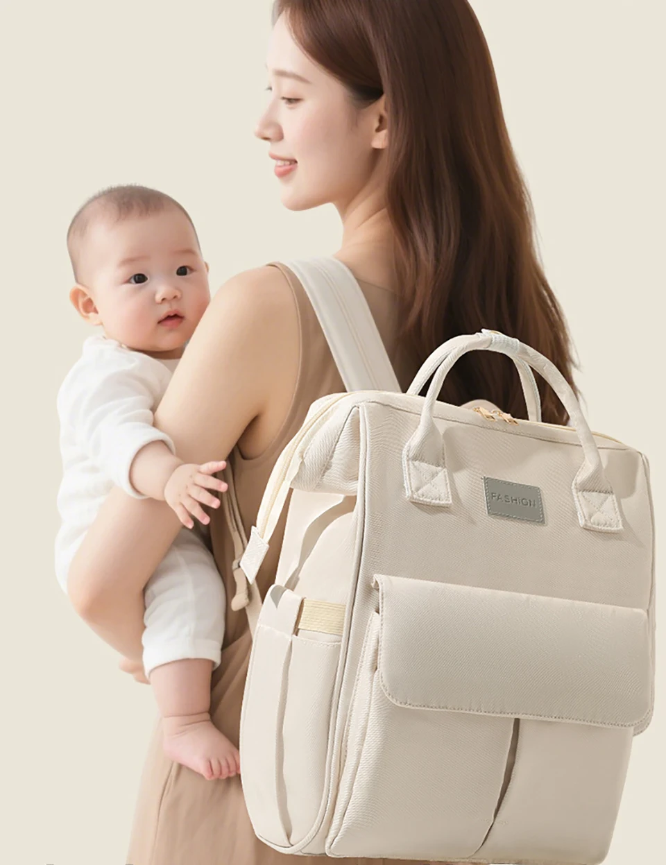 Bolsa de pañales para bebés HOUSBAY con diseño impermeable