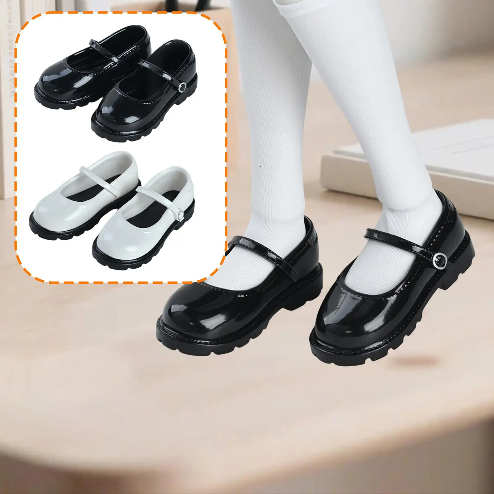 Zapatos de muñecas BJD planos con acabado clásico para disfraz - imagen 2