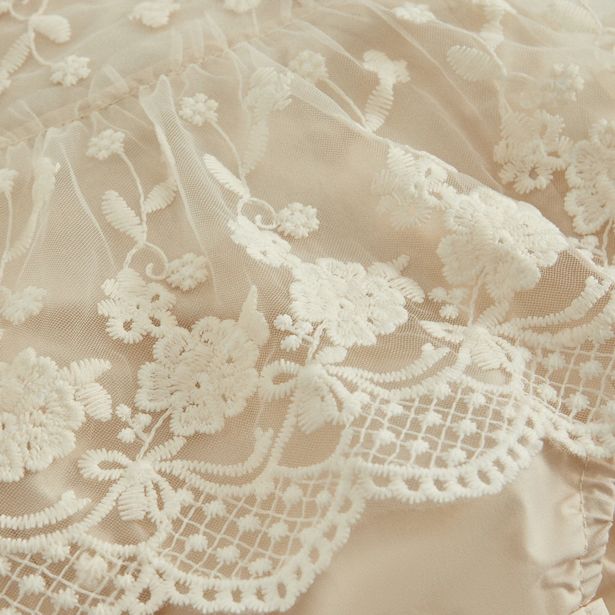 VISgogo Mameluco princesa para niñas con encaje floral y tirantes - imagen 5