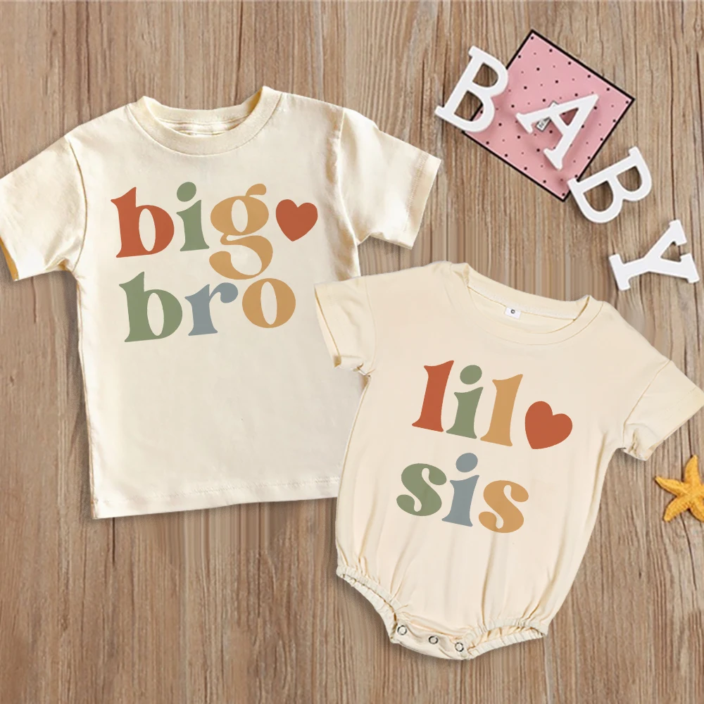 Camiseta infantil a juego para hermanos – Manga corta estilo retro - imagen 5