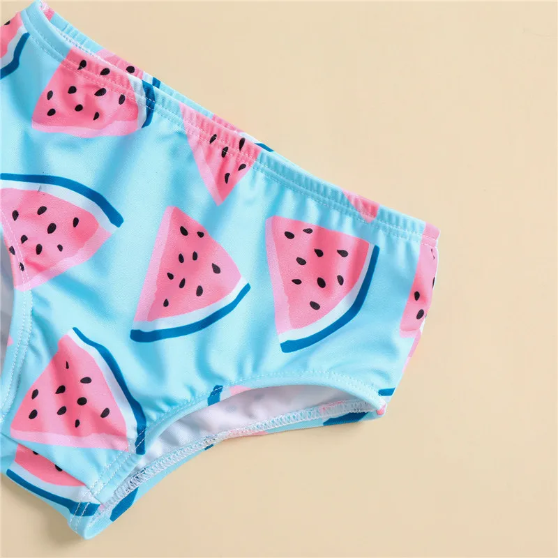 Bikini niña sin mangas estampado frutal y borlas más diadema lazo - imagen 4