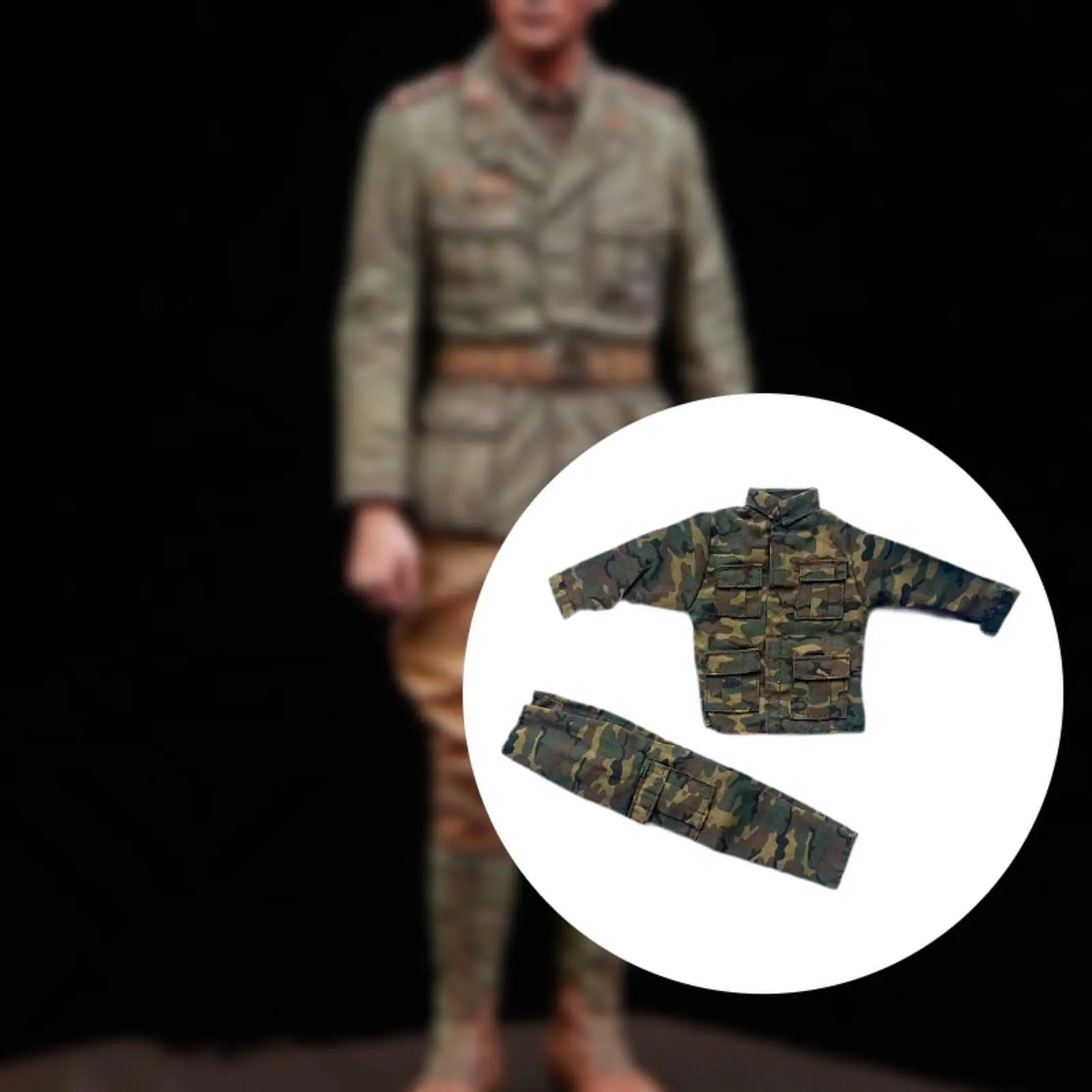 Abrigo de gabardina en miniatura para muñecos – uniforme - imagen 5