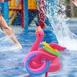 Anillo inflable flamenco rosa - Juego de lanzamiento para niños