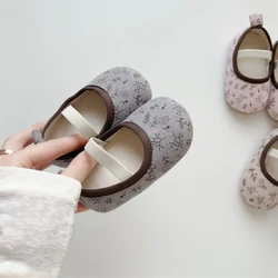 Zapatos de bebé princesa floral para niña – Suela blanda antideslizante