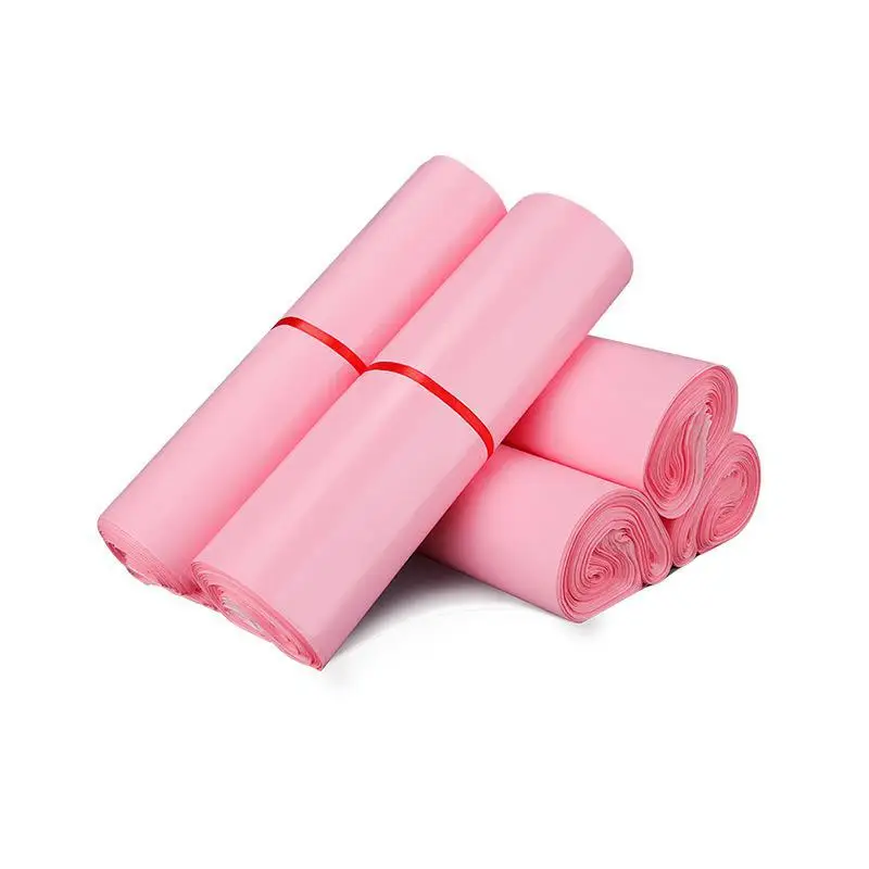 Sobres impermeables autoadhesivos de polietileno rosa, extra fuertes