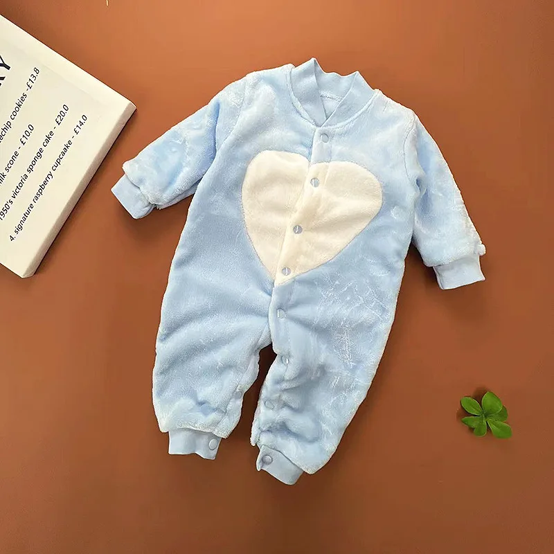 Traje de gateo cálido recién nacido con botones – mono invierno - imagen 5