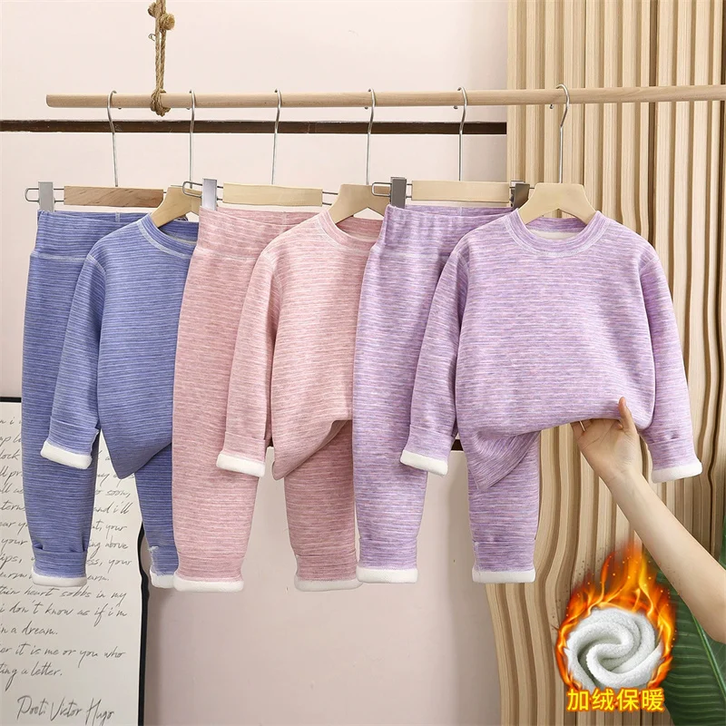 Pijama infantil de lana gruesa de invierno para niños y niñas - imagen 2