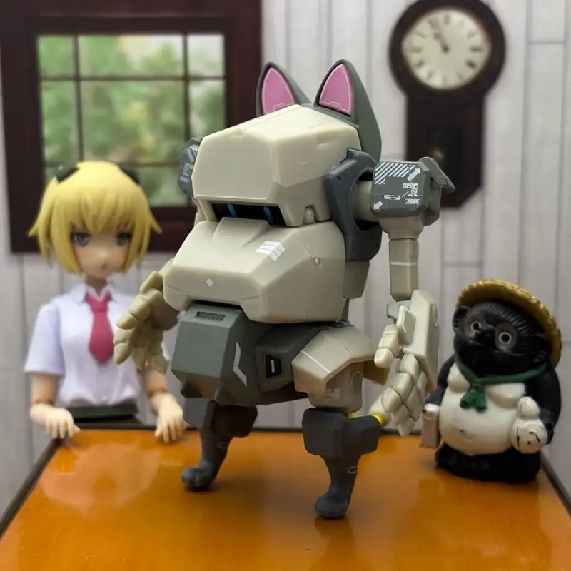 Figura transformable robot de gato para montar, juguete cápsula - imagen 2