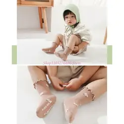 Calcetines con volantes elásticos para niñas suaves interior y exterior