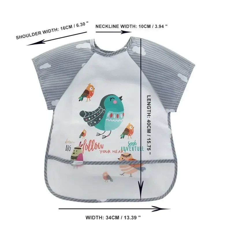 Babero delantal impermeable sin mangas para eructar, animales