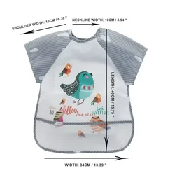 Babero delantal impermeable sin mangas para eructar, animales