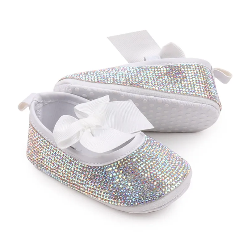 Zapatillas de princesa para bebé – suaves con lazo
