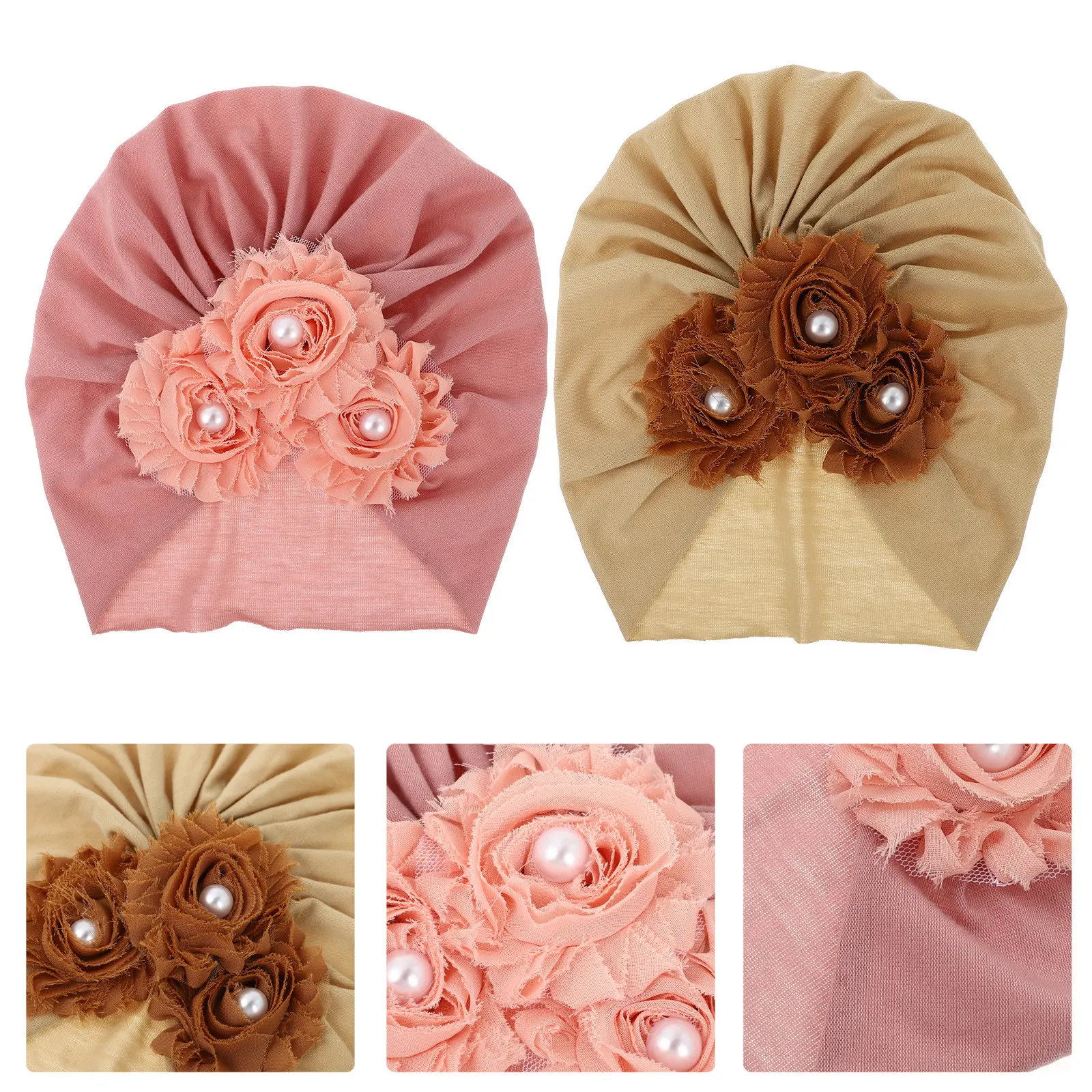 Gorro turbante de algodón para bebés, suave y cómodo en uso diario - imagen 2