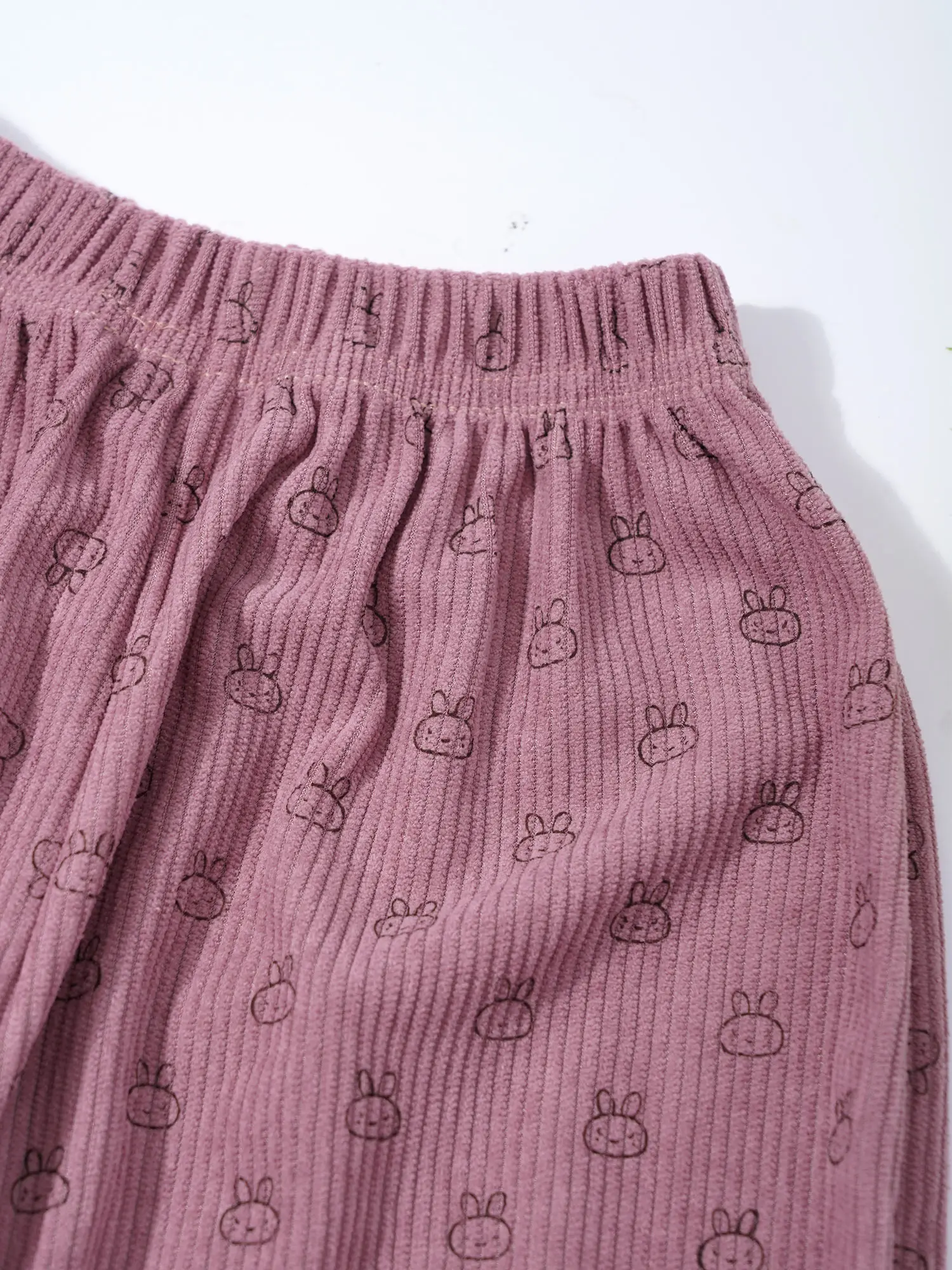 Pantalones harem de pana acanalada para niñas – cintura elástica - imagen 4