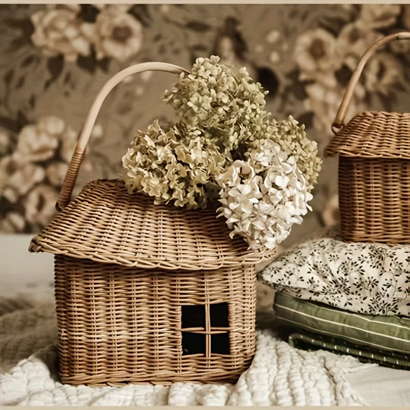 Detalle del tejido artesanal y textura natural del mimbre