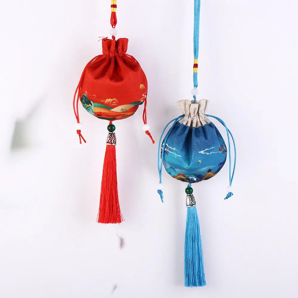 Bolsa con cordón floral para joyas y collares infantiles