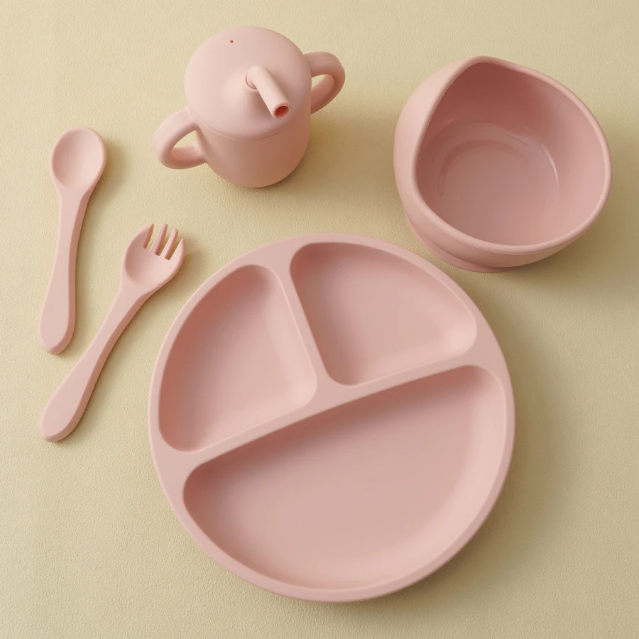 Set vajilla silicona con ventosa para bebé – plato, cubiertos y taza - imagen 2