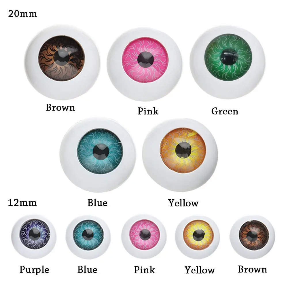 Ojos de seguridad redondos para muñecas BJD 12/20 mm, 10 piezas - imagen 4