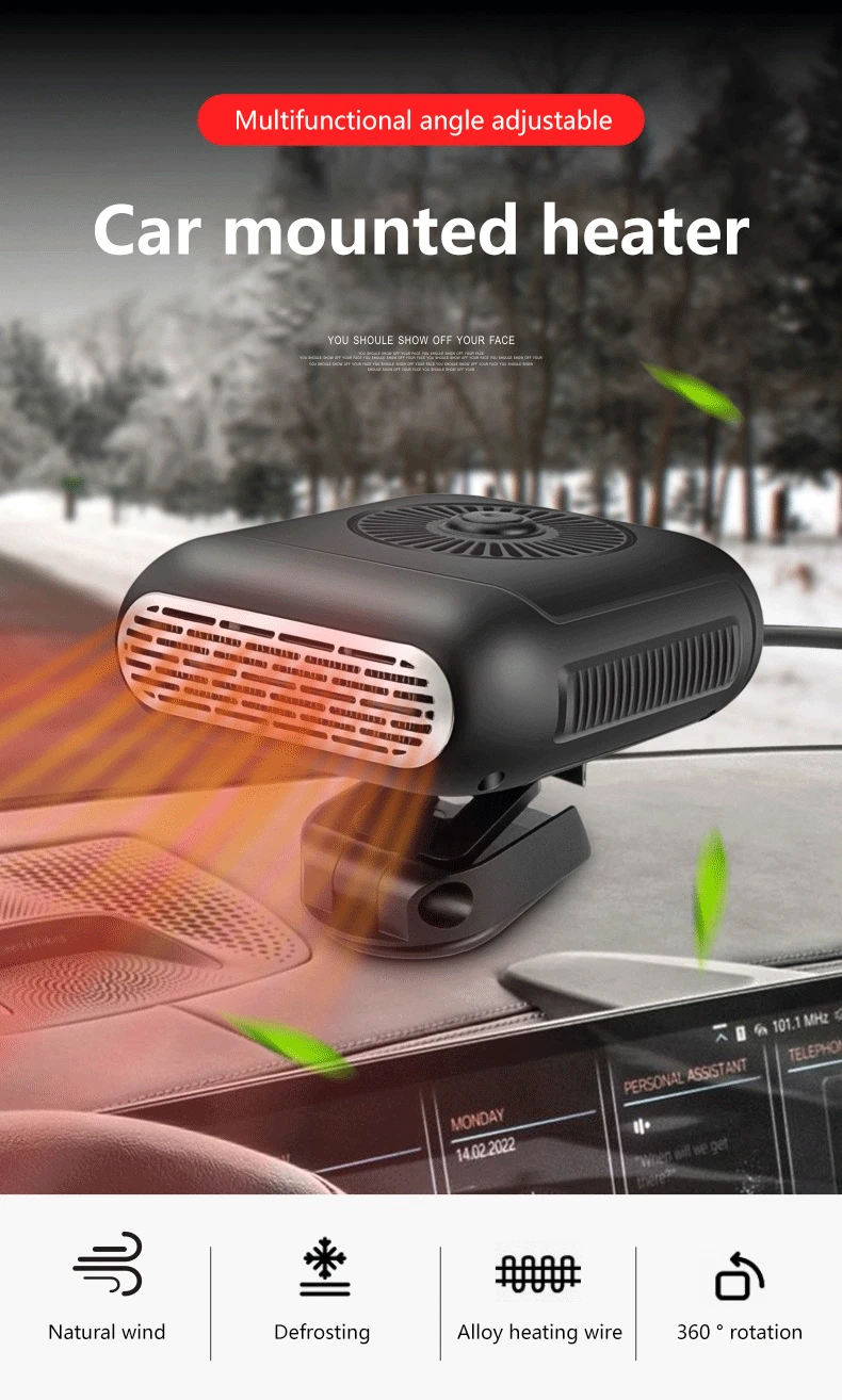Calentador automático de aire caliente para coche - vista frontal