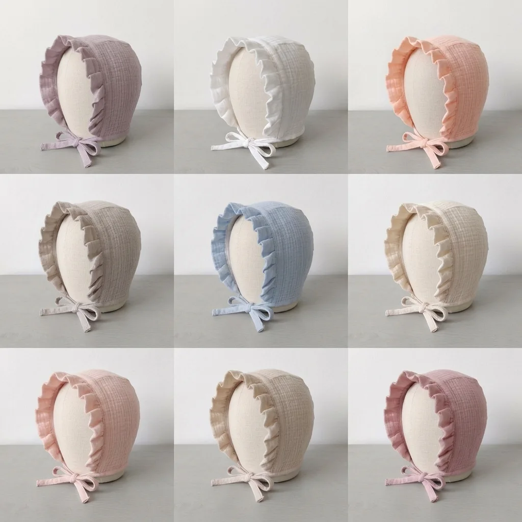 Gorro muselina algodón suave recién nacido – verano y otoño - imagen 2