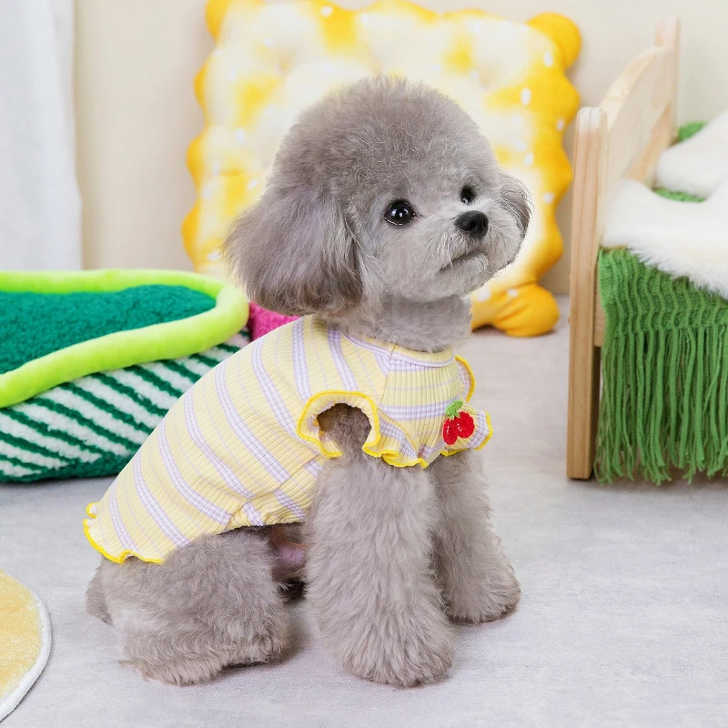 Chaleco de perro con manga corta estilo cereza para primavera/verano - imagen 4