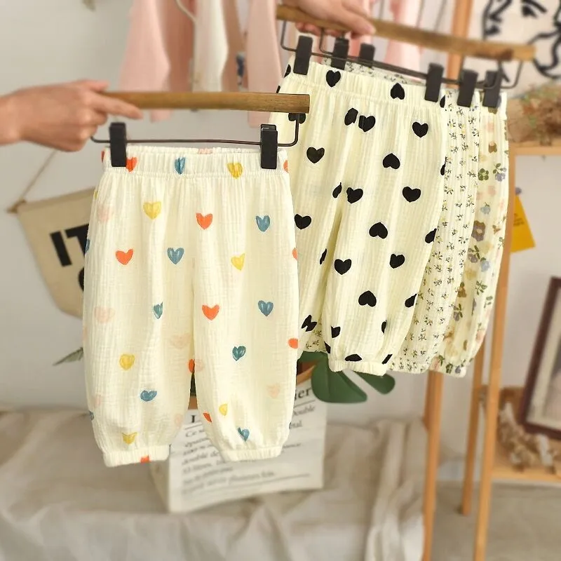 Pantalones bombachos bebé unisex de verano con estampado diseñador - imagen 4