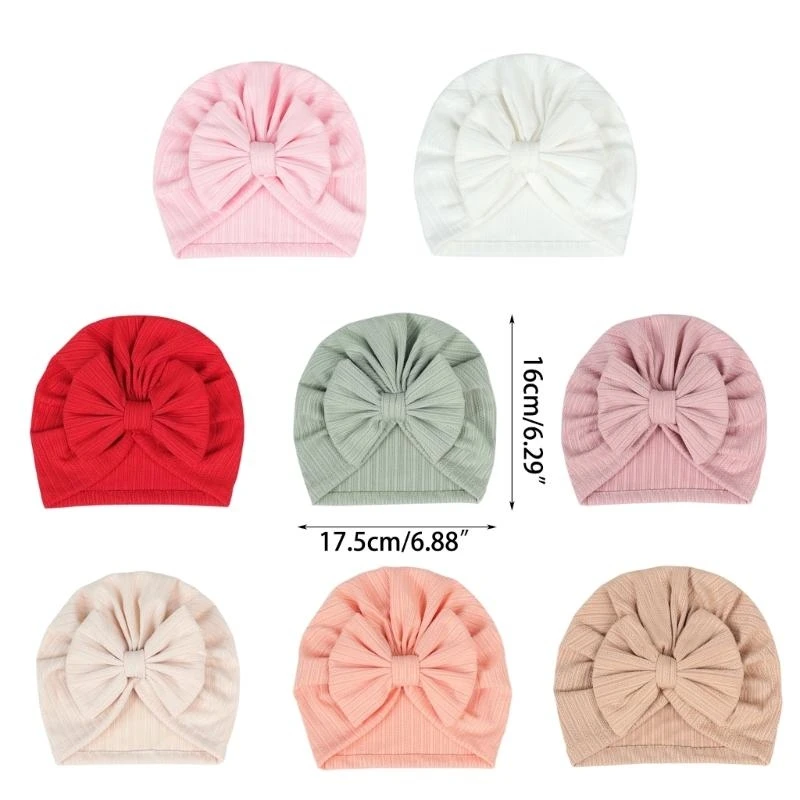Gorro recién nacido transpirable con lazo suave para piel bebé - imagen 2