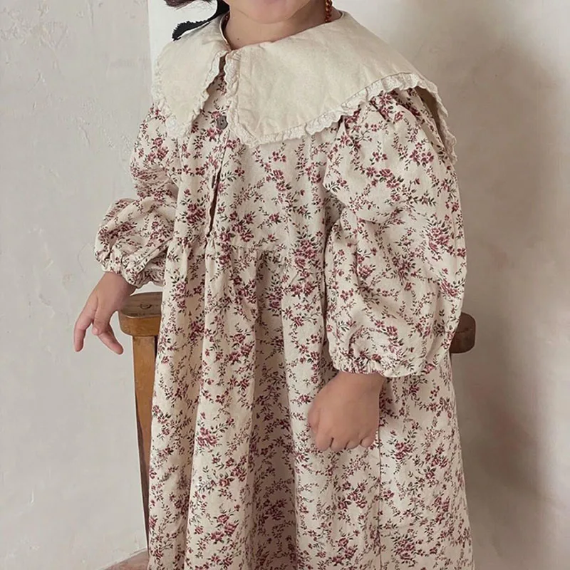 Vestido floral Milangel para niña – Otoño - imagen 2