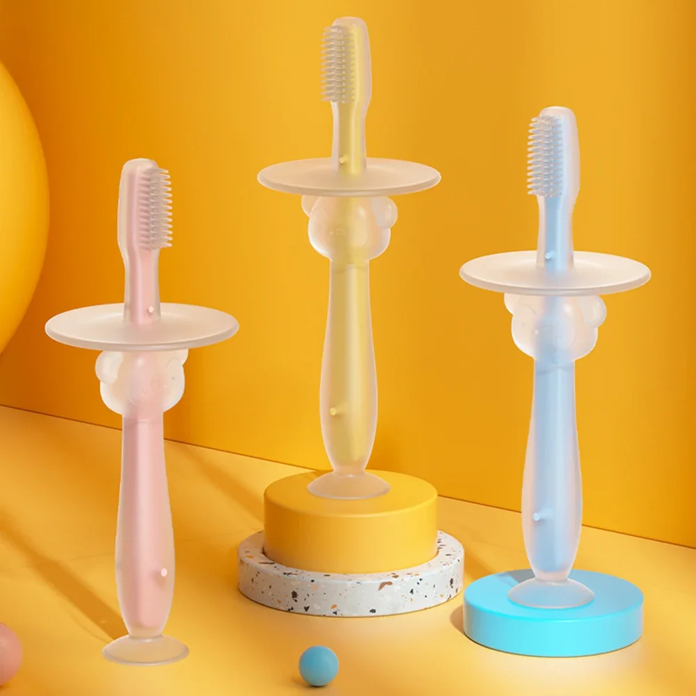 Cepillo de dientes infantil de silicona flexible