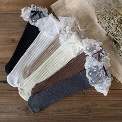 Calcetines altos de encaje estilo princesa Lolita para niñas
