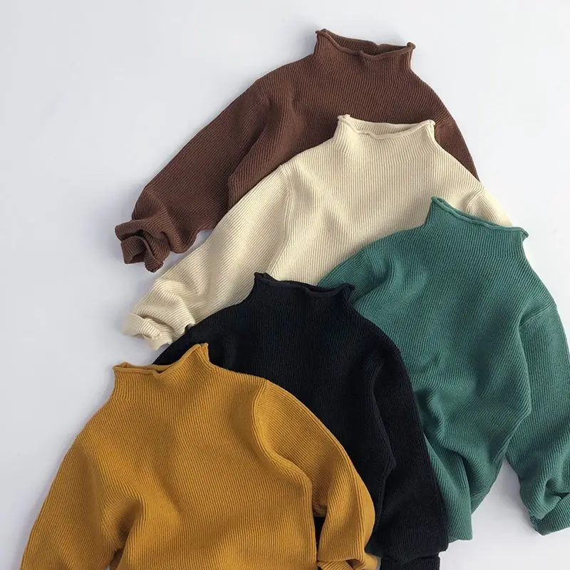 Jersey de punto con cuello alto para niña – MILANCEL - imagen 3