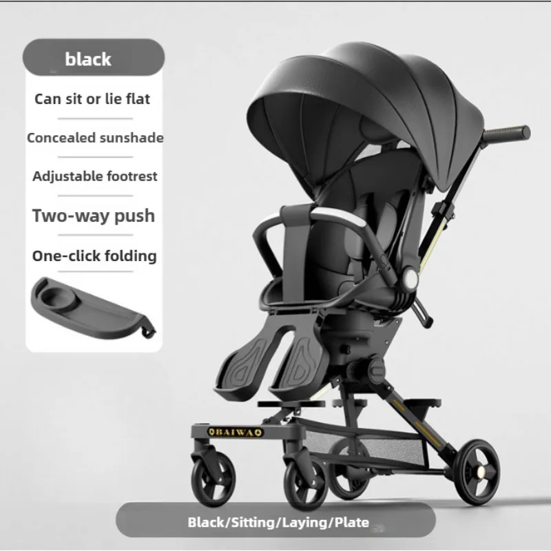 Cochecito de bebé ligero plegable con absorción de impacto - imagen 4