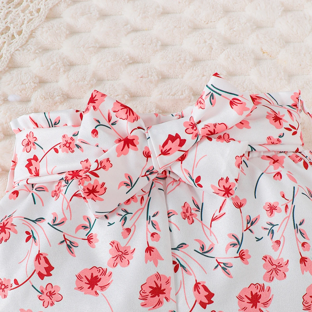 Conjunto bebé niña otoño mono conejo pantalones florales diadema
