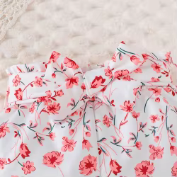 Conjunto bebé niña otoño mono conejo pantalones florales diadema