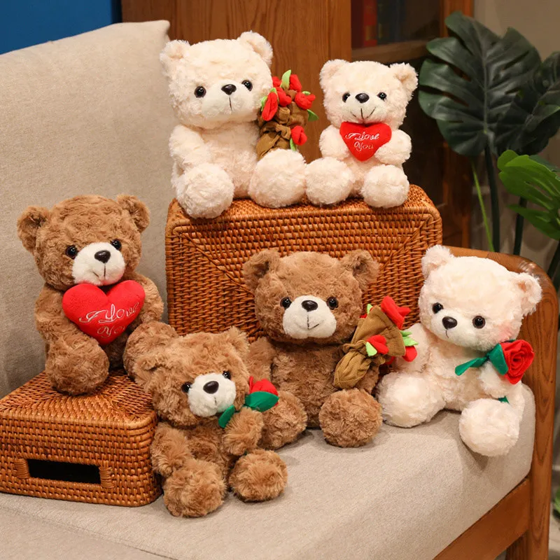 Peluche oso sentado con corazón rojo para San Valentín - imagen 5