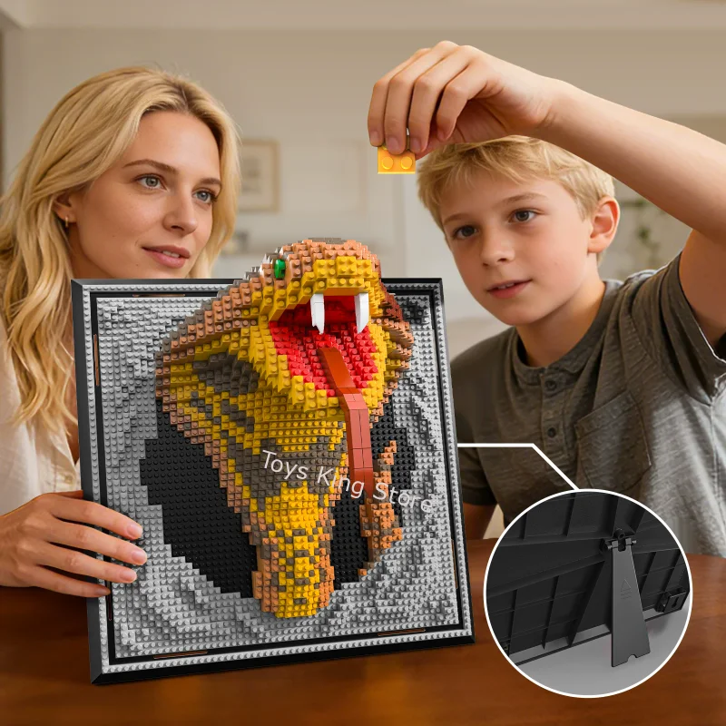 Bloques de construcción 3D de serpiente para decorar la pared - imagen 3