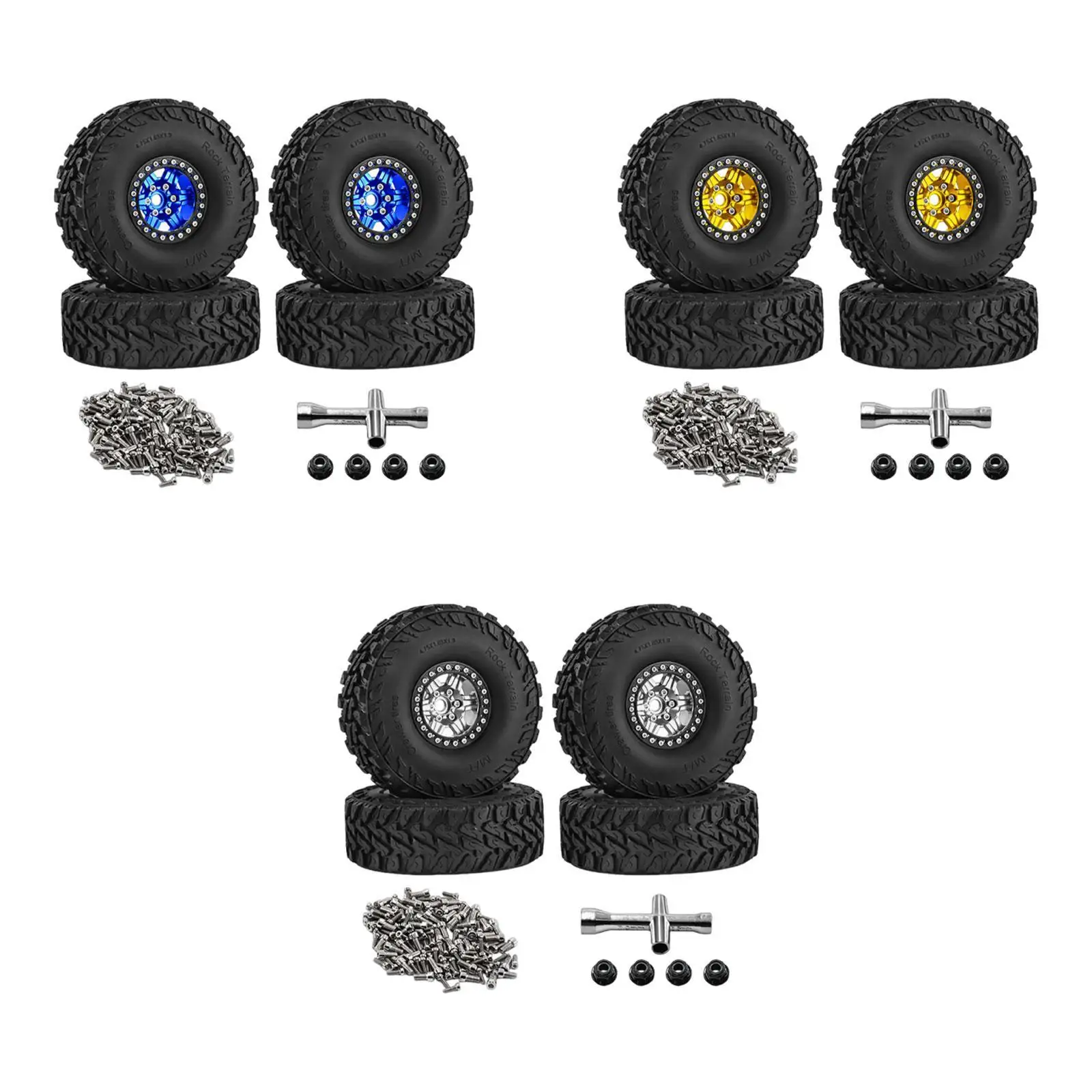 Ruedas y neumáticos RC crawler resistentes para coche de teledirigido