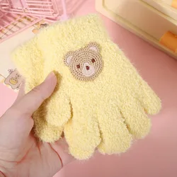 Guantes de punto estilo coreano térmicos al viento para otoño-invierno
