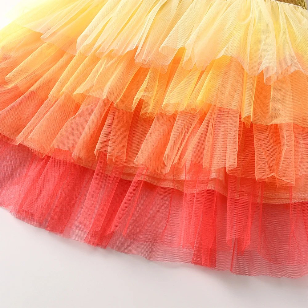 DXTON vestido princesa verano tul elegante para niña - imagen 4