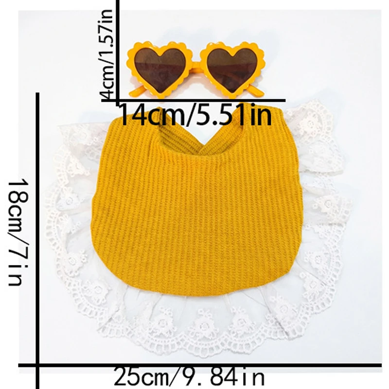 Baberos para bebé con encaje y diseño de princesa - imagen 5