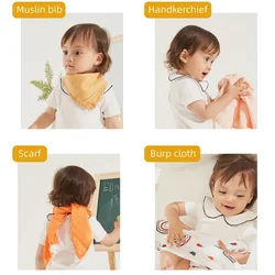 Baberos de muselina bambú Elinfant suaves para bebé