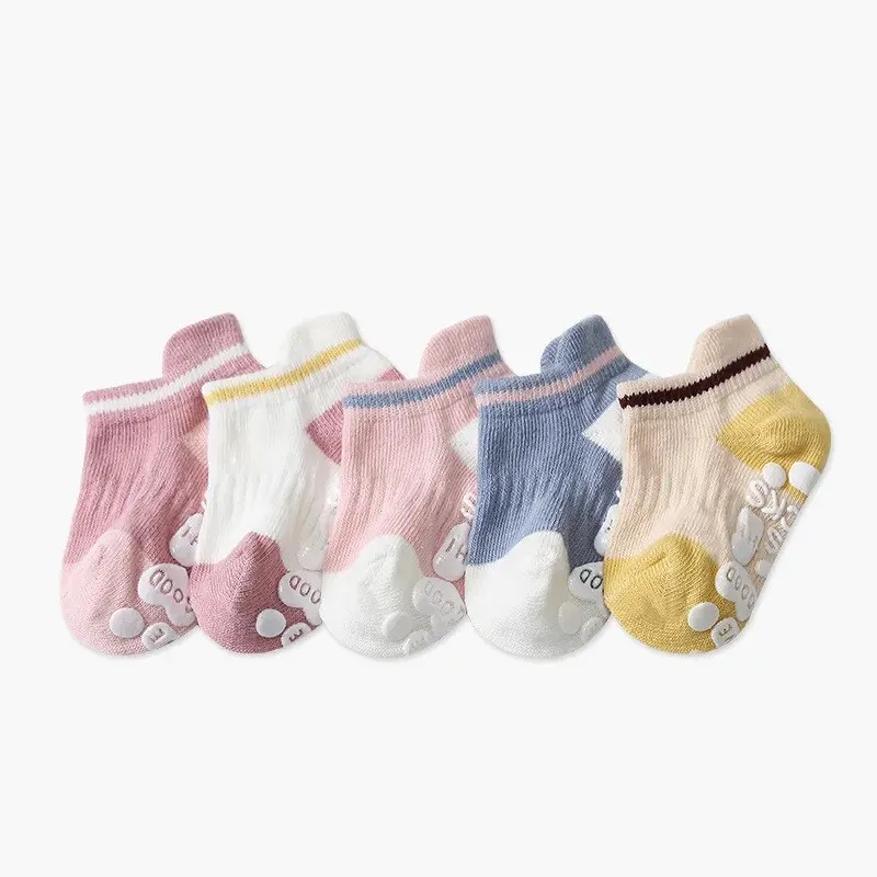 Calcetines antideslizantes a rayas para bebés 0-5 años - imagen 2
