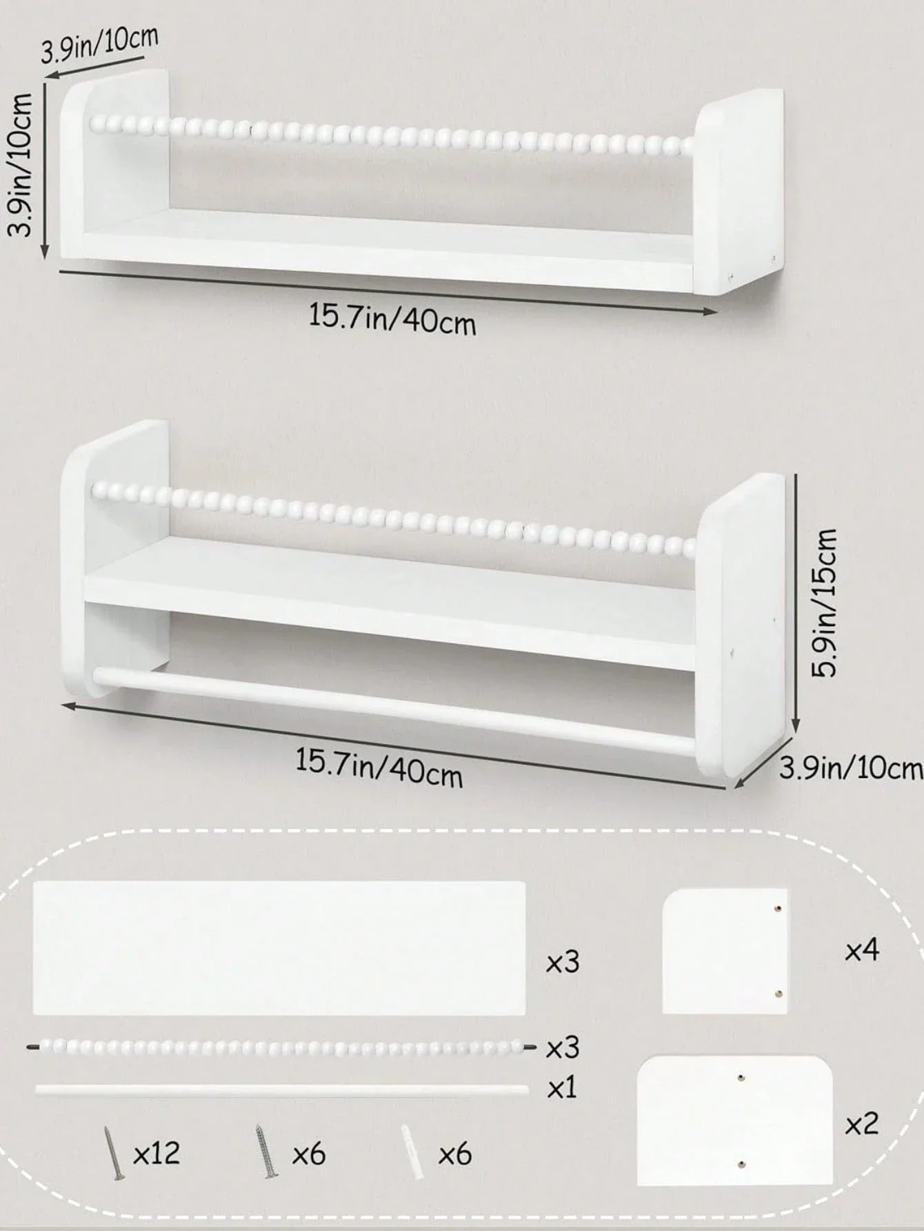 Estantes flotantes en madera para libros infantiles de pared - imagen 3