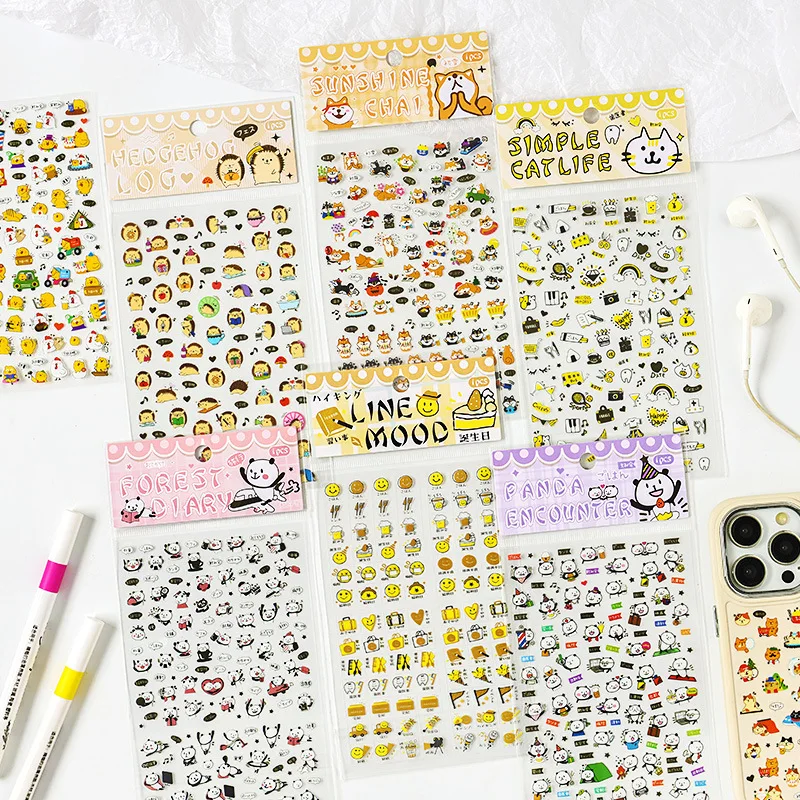 Detalle de diseño de pegatinas escolares