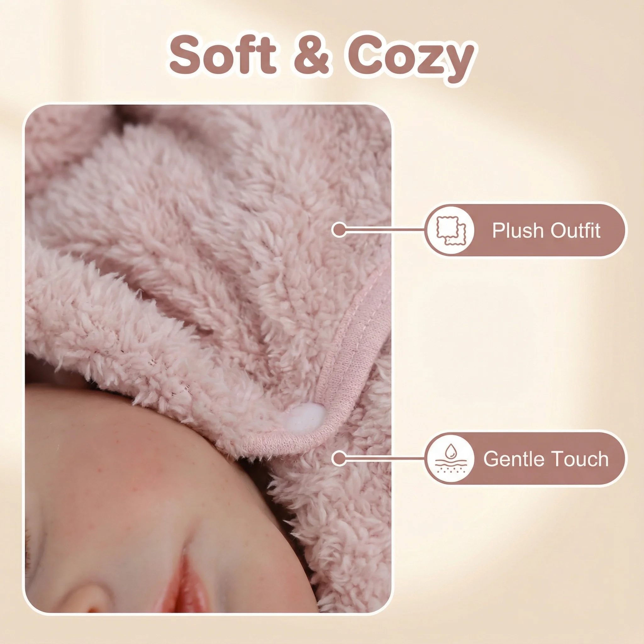 Detalle de la muñeca reborn NPK de 18 pulgadas con estilo Meadow