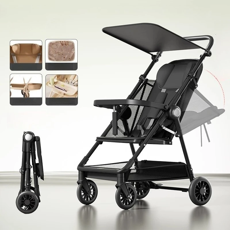 Cochecito de jogging plegable con asiento ventilado y bloqueo trasero - imagen 2